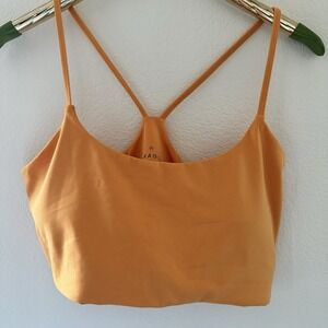 Paragon Sports Bra Women 2XL Orange Racerback Removable‎ Pads Athletic Crop Top